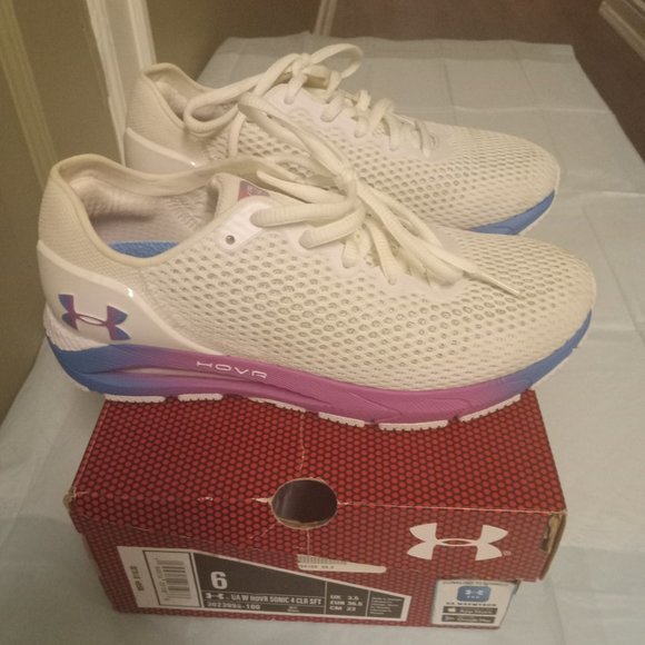 Under Armour, size 6, White, Pink, Purple - Picture 2 of 7